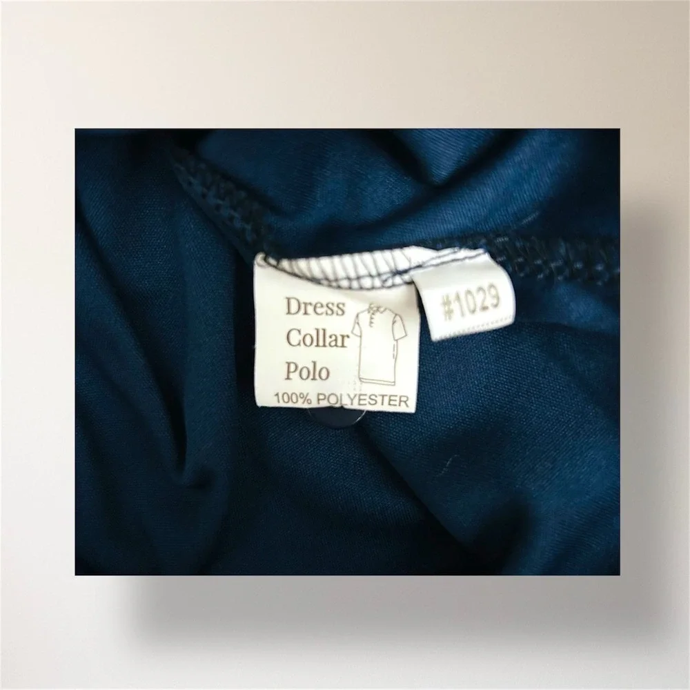 Collars & Co S Navy‎ Dress Collar Polo Shirt Stretch Long Sleeve Golf Preppy